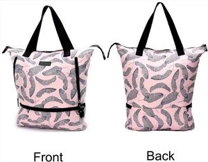 Poket Tote Bag Depan dengan Pemegang Mat Yoga